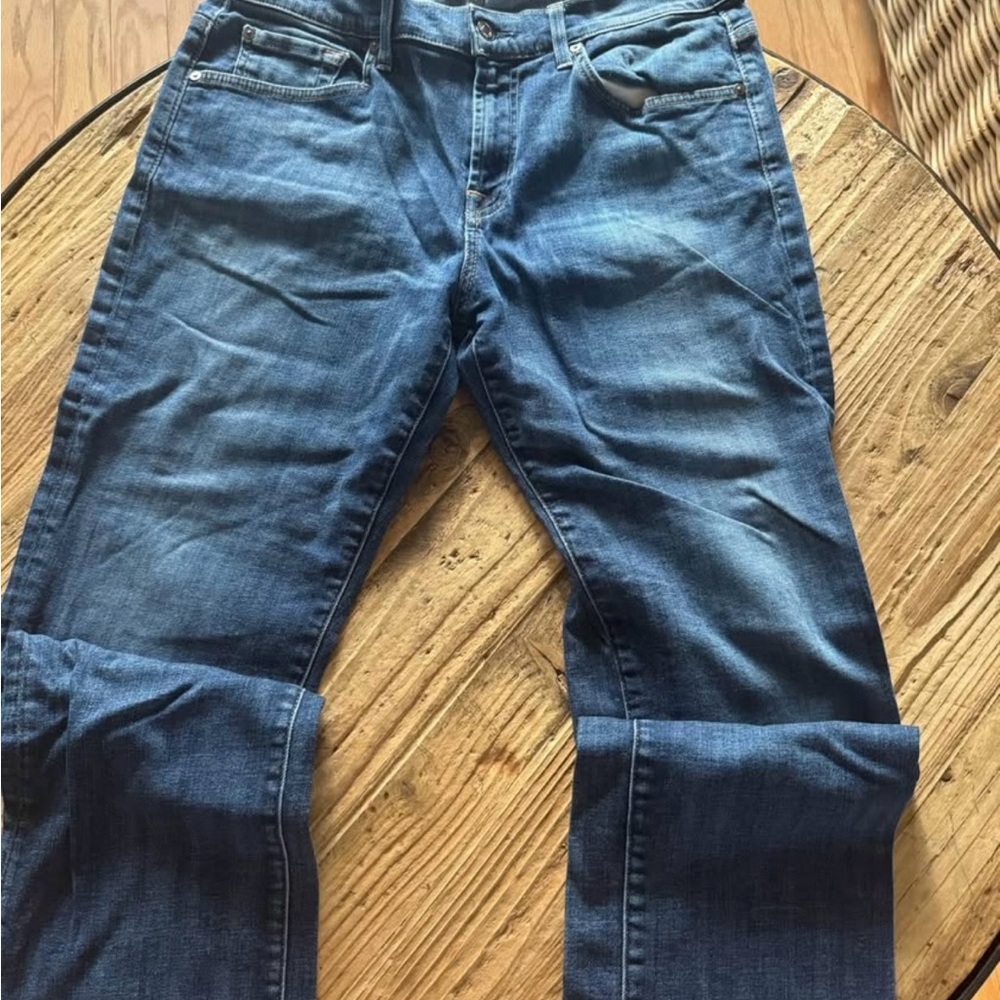 7 For All Mankind Men's Dark Blue Straight Jeans